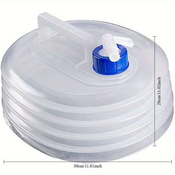 Faltbarer Wasserbehälter AquaTrek Flow15 | 15 L Volumen | Mit Auslaufhahn & Auslaufschutz | 30×28×11 cm