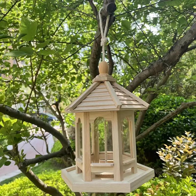 Avinora DIY Vogelhaus | Hängendes Holz-Vogelhäuschen zum Bemalen | Dekorativ & Umweltfreundlich | Für Innen & Außen