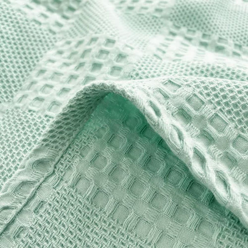Cotura Waffeldecke | 100% Bio-Baumwolle | Atmungsaktiv & Elegant | Waffelstruktur