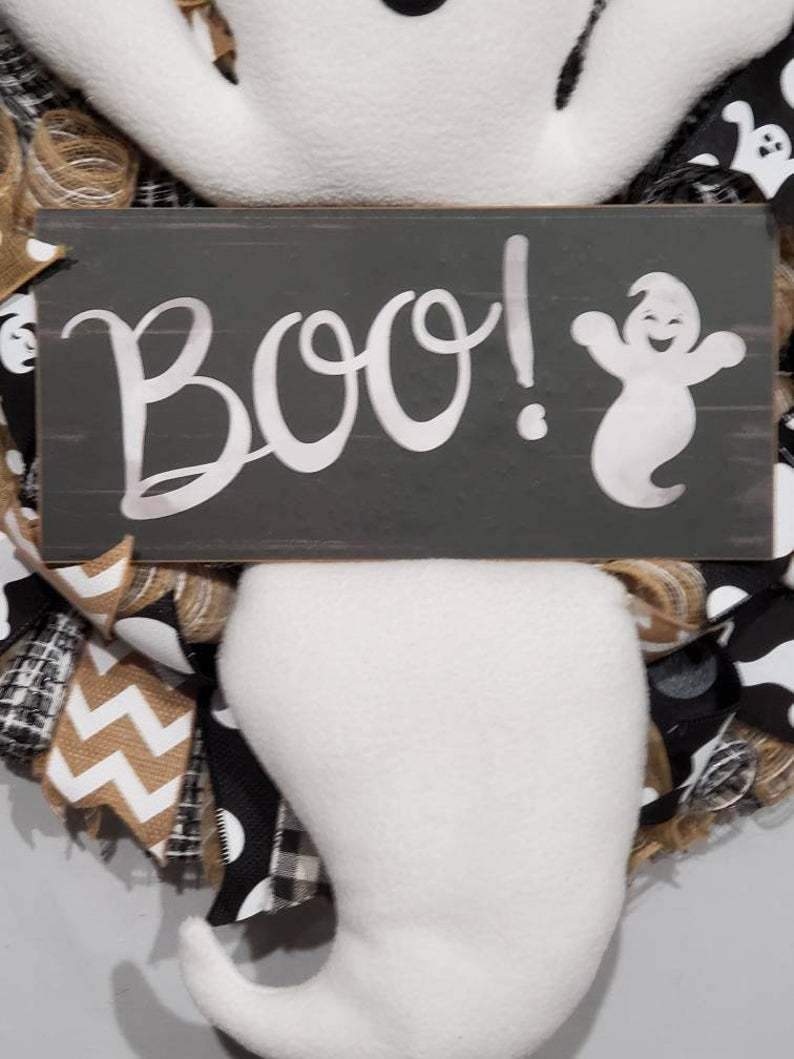 SpookyCharm – Bauernhaus-Stil handgemachter Halloween-Kranz!