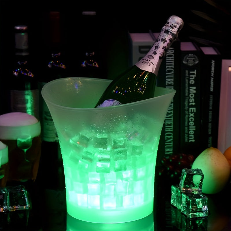 LumiChill LED Sektkühler | 5L Eiseimer | Batteriebetrieben | Party & Event Deko