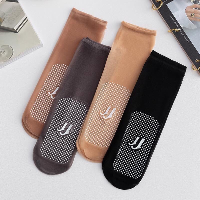 5+5 GRATIS | CrystalSocks - Unsichtbare, rutschfeste Crystal Silk Socken