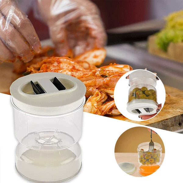 PicklePal - Essiggurken- und Olivenglasbehälter mit Sieb