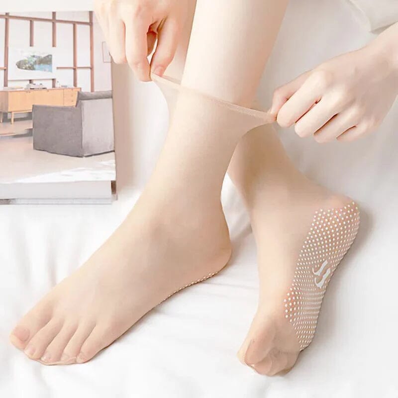 5+5 GRATIS | CrystalSocks - Unsichtbare, rutschfeste Crystal Silk Socken