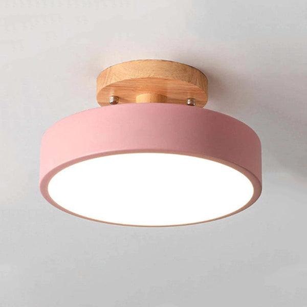 LED Deckenlampe Aurora | Modernes Design aus Holz & Acryl | Energiesparend | Verschiedene Farben