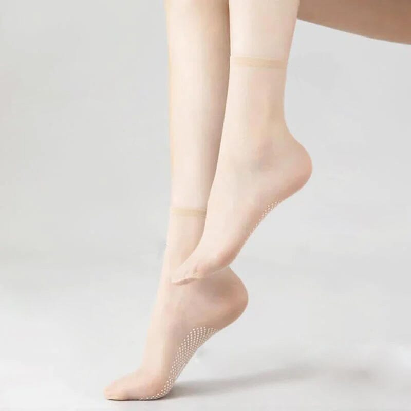 5+5 GRATIS | CrystalSocks - Unsichtbare, rutschfeste Crystal Silk Socken