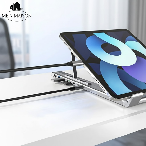 ProDock Ständer – 8-in-1 Laptop-Erhöhung und Hub kombiniert!