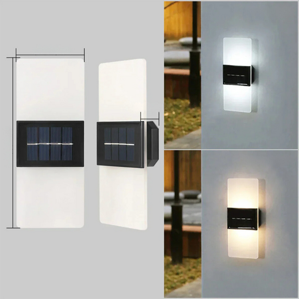 Solunara Solar-Wandleuchte Außen | Minimalistisches Design | IP65 Wetterfest | LED-Technologie | 58x30x140 cm
