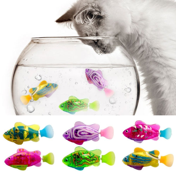 Felisplash Interaktives Katzenspielzeug-Set mit Licht & Schwimmfunktion | Wasserdicht & Bewegungsaktiv | Für Katzen jeden Alters | 20,3×7,6×5,1 cm
