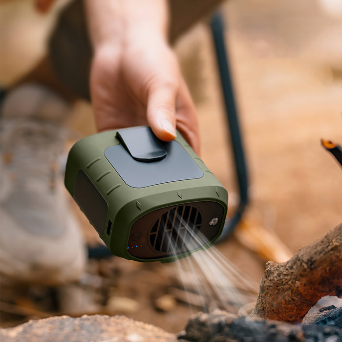 BeltAir Pro Turboventilator für unterwegs | Handsfree Kühlung | Powerbank & LED-Licht | 8000 mAh Akku
