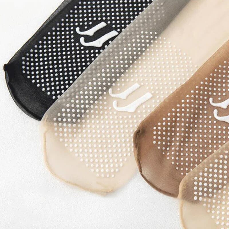 5+5 GRATIS | CrystalSocks - Unsichtbare, rutschfeste Crystal Silk Socken