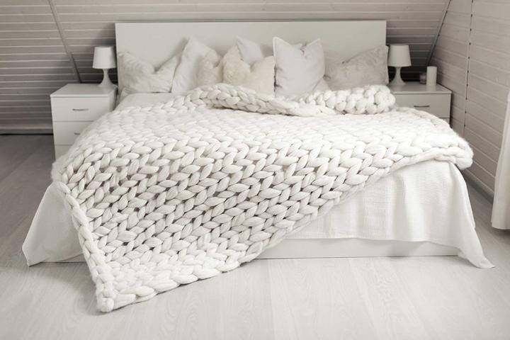 Nordhavn | Grob gestrickte Decke | Gemütlich & Stilvoll | Baumwolle