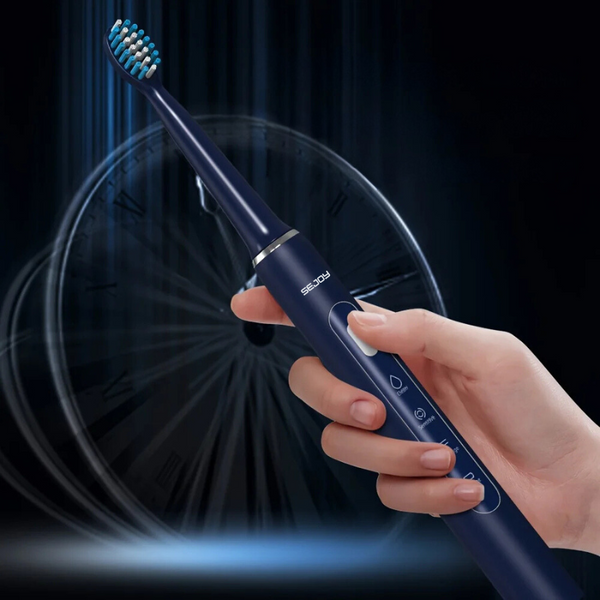 Sonic Zahnbürste Dentexa Pulse | 30.000 Schwingungen | 3 Reinigungsmodi & 2-Minuten-Timer | Inkl. 7 Bürstenköpfe | 30 Tage Akku