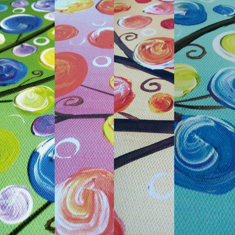 Leinwandbild Baum des Lebens | Spirituelle Wandkunst | Ohne Rahmen | 4-teilig