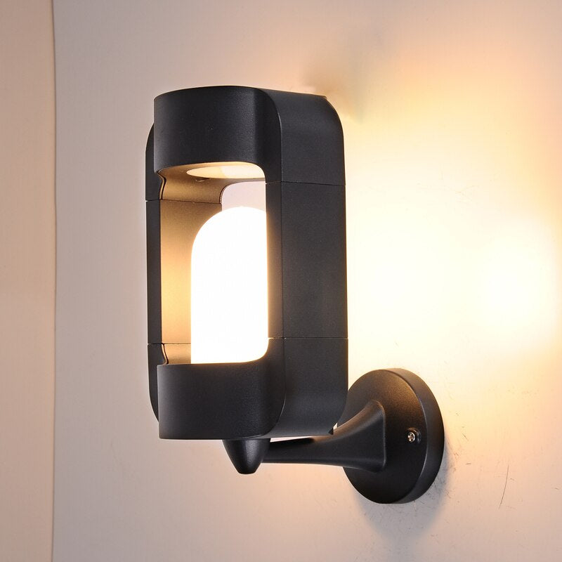 Lumavera Außenlampe mit Bernstein-Glas | Warmes Licht | Wetterfest & Elegant | 23x15x21 cm