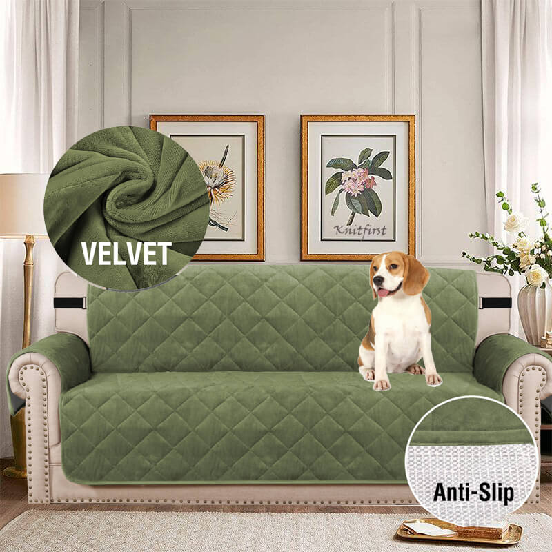 VelvetGuard Sofaüberwurf | Luxus Flanell | Antirutsch & Waschbar | Für 3-Sitzer bis 198 cm