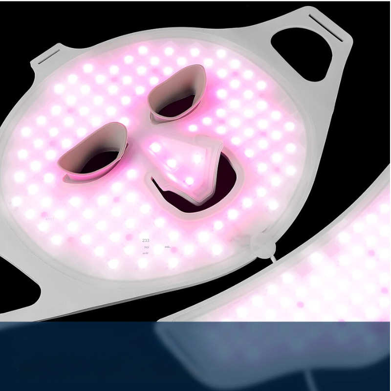 LED-Lichttherapie-Maske Luminex 7 | 7-Farben-Licht für Gesicht & Hals | 168 LEDs | Hautverjüngung mit Silikon-Komfort