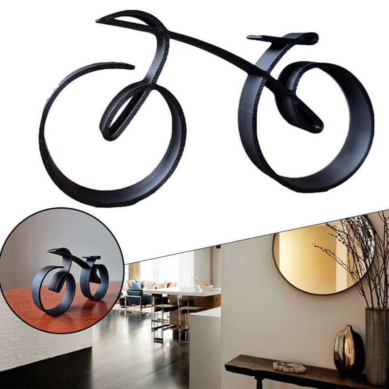 Velaro Fahrrad-Skulptur | Minimalistisches Drahtrahmen-Design | Eisen Schwarz | Geschenkidee für Radliebhaber
