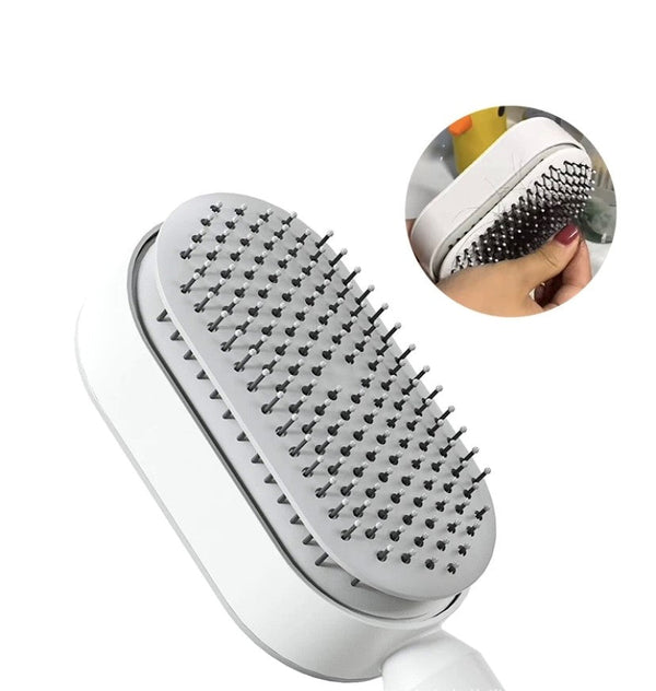 Selbstreinigende Haarbürste PURETRESS | Für alle Haartypen | Ergonomisch & Kompakt | Hygienisch auf Knopfdruck