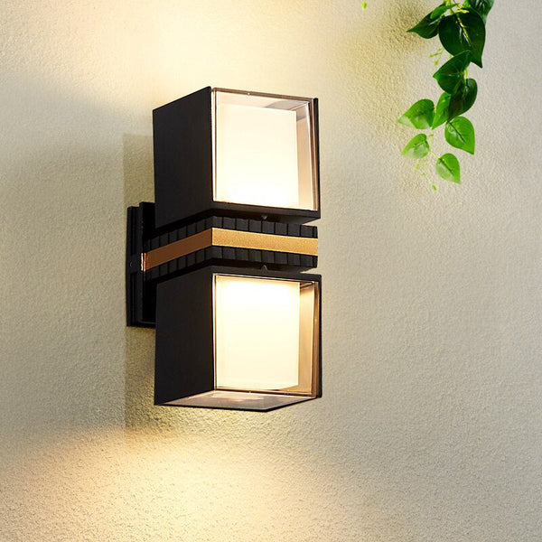 Lumovar Wandlampe Außen Verstellbar | Wasserdicht & Modern | 24,5 × 16 cm | Schwarz