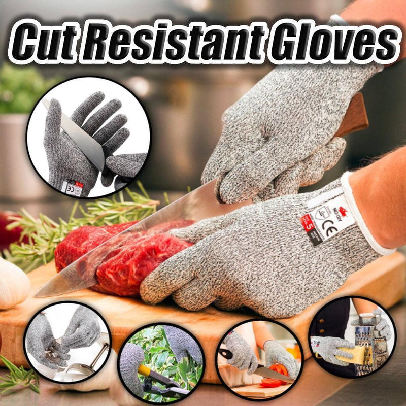 Manulo SafeGrip Schnittfeste Handschuhe | EN388 Level 5 | Rutschfest & Waschbar | Für Küche, Garten & Werkstatt
