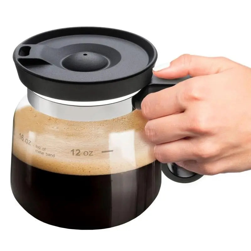 BrewMate – Stilvoller Glasbecher mit Kaffeekannen-Design