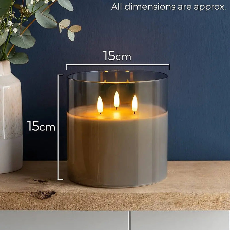 LuminaAura – Atemberaubende LED-Glas-Kerzen für zauberhafte Nächte!