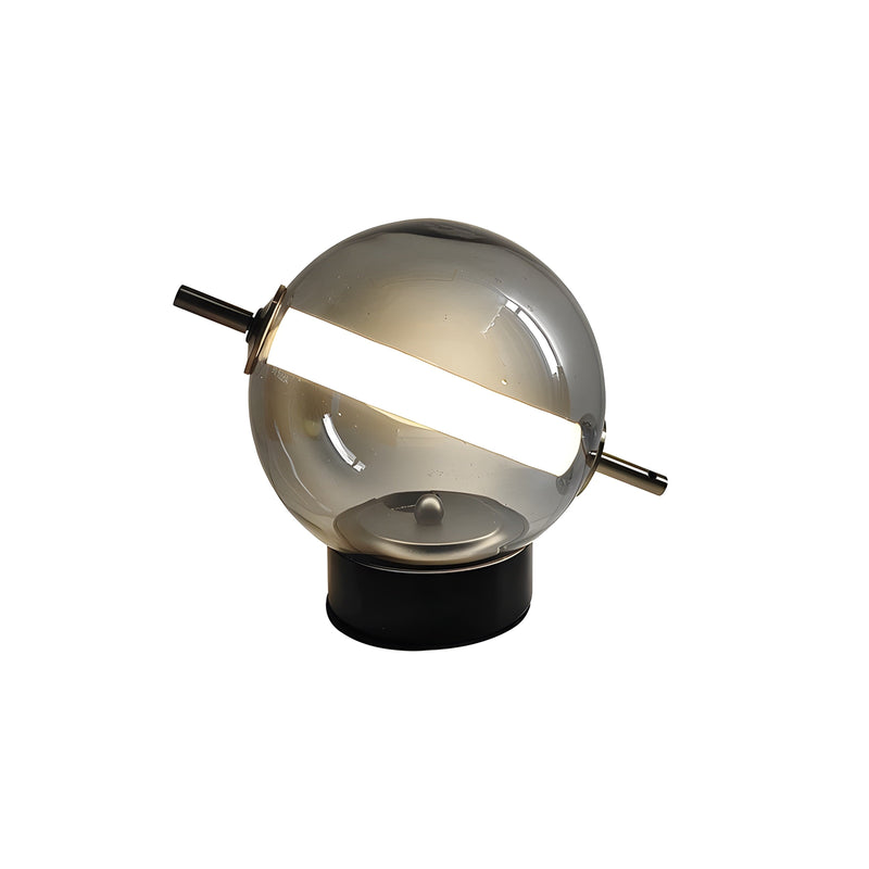 Luméroa Glaskugel Tischlampe | Retro Design | Warmes LED-Licht | Glas & Eisen | Ø 20 cm
