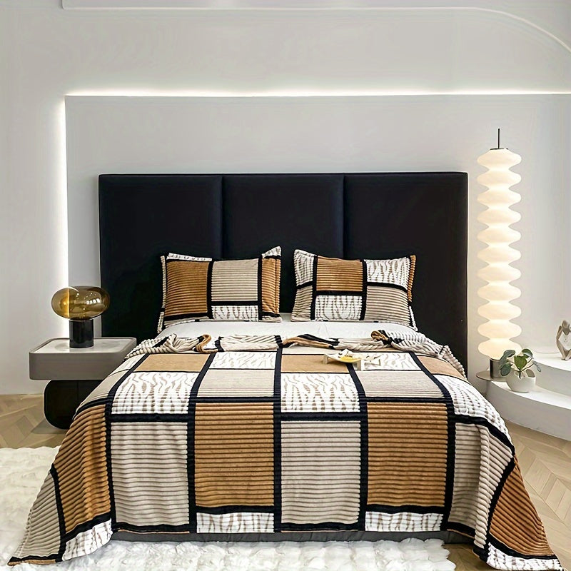 Karo Flanelldecke | Weich & Atmungsaktiv | Vielseitig Nutzbar