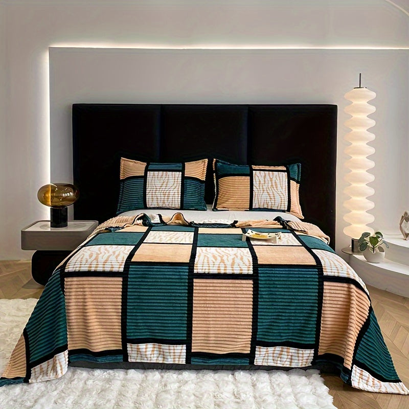 Karo Flanelldecke | Weich & Atmungsaktiv | Vielseitig Nutzbar