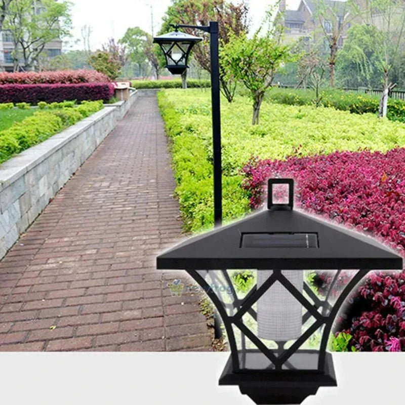 Elunora TallGlow Solarlaterne Garten 150 cm | Zeitloses Design | Weiße LED-Beleuchtung | Kabellos & Autonom
