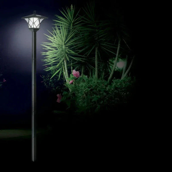 Elunora TallGlow Solarlaterne Garten 150 cm | Zeitloses Design | Weiße LED-Beleuchtung | Kabellos & Autonom