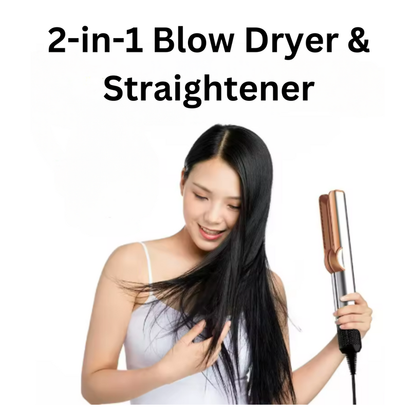 Heißluftstyler AIRSTRAIGHT ONE | 2-in-1 Föhnen & Glätten | 3 Temperaturstufen | 34,2×6×3,6 cm | Für alle Haartypen