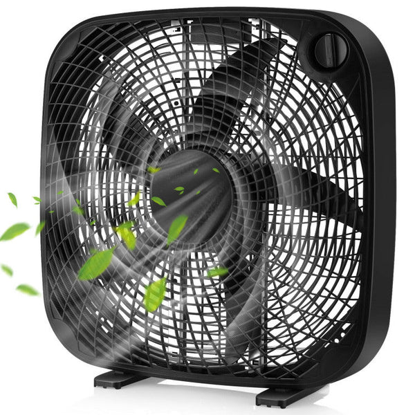 Boxventilator AirVanta 50cm | 3 Geschwindigkeiten | 2471 CFM Luftstrom | Leise & Tragbar | Schwarz