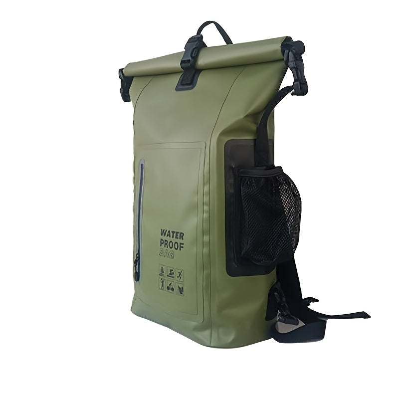 DryTrek Wasserdichter Outdoor-Rucksack 25L | Rolltop mit Clipverschluss | Robustes Design | Perfekt für Kajak, Wandern & Strand