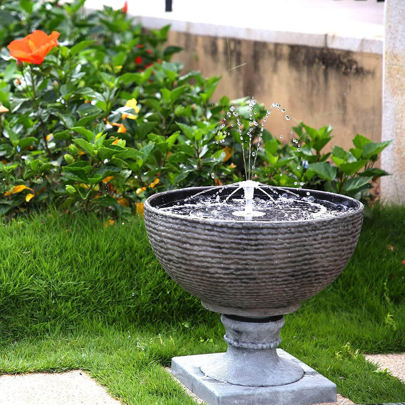 WaterGlow – Solarbetriebener Brunnen mit LED und 4 verschiedenen Wasserstrahlmustern!
