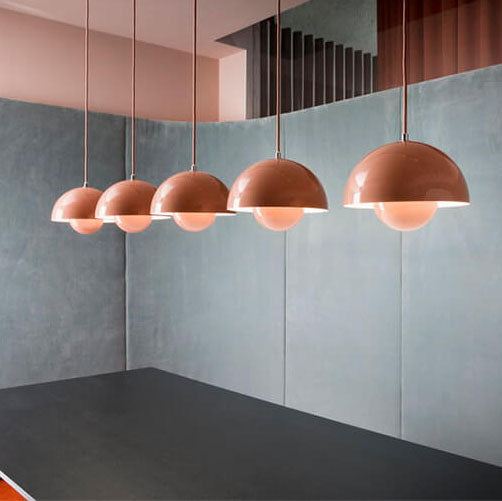 Pendelleuchte Skandilux | Halbkuppel-Design | Verstellbar | Metall Bunt