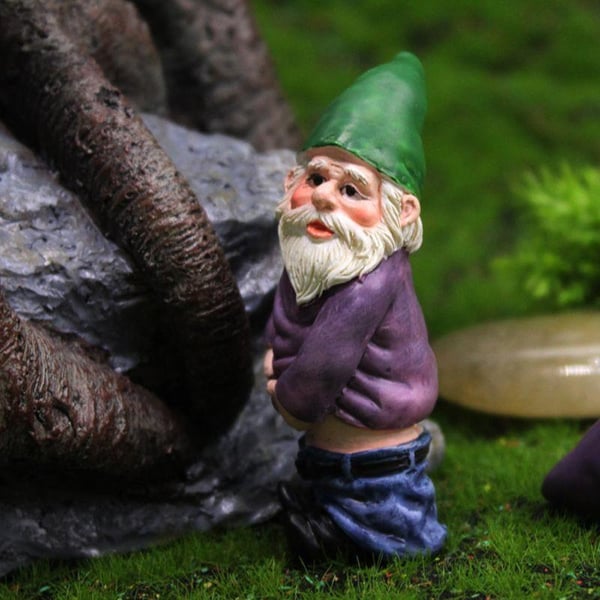 Gartenfigur Wipplinge | Betrunkene Gartenzwerge | Wetterfest & Handbemalt | 12–15 cm | 4 stuks