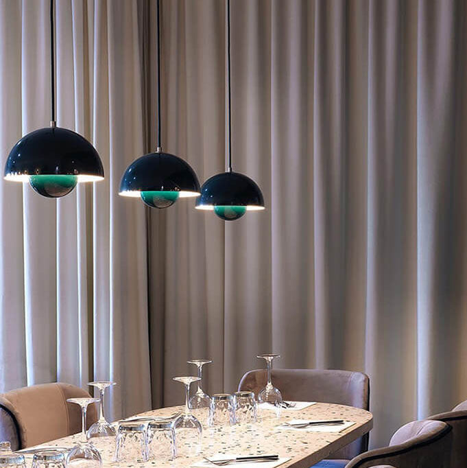 Pendelleuchte Skandilux | Halbkuppel-Design | Verstellbar | Metall Bunt