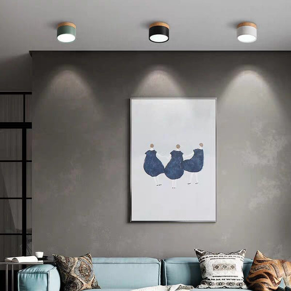 LED Deckenleuchte AuroLuce | Modernes Morandi-Design | Höhenverstellbar | Metall & Acryl