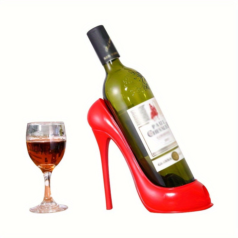 Wijnflaschenhalter VinoChic High Heel | Design-Wohnaccessoire | 100 cm Höhe | Kreatives Schuhregal aus Kunststoff