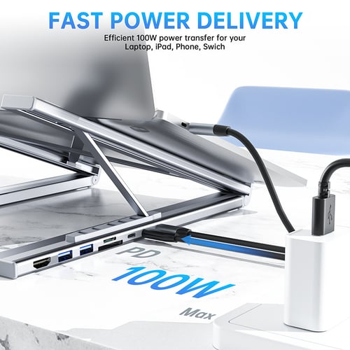 ProDock Ständer – 8-in-1 Laptop-Erhöhung und Hub kombiniert!