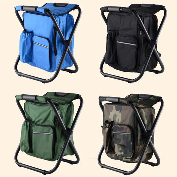 Multifunktionaler Outdoor-Hocker TrekChill SeatCooler | Faltbarer Campingstuhl mit integrierter Kühlbox | Wasserdicht & Tragbar | 150 kg Belastbarkeit