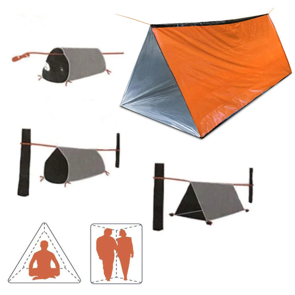 Notfallzelt DuoShelter | Ultraleicht & Wetterfest | Reflektierende Innenschicht | Für 2 Personen