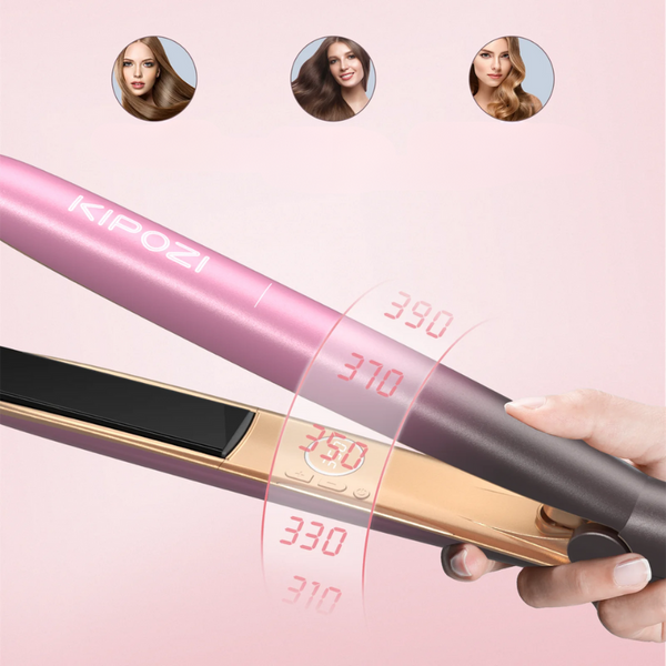 Silqueon 2-in-1 Glätteisen & Lockenstab Roségold | Titanium Floating Plates | 100–240V Reisespannung | Inkl. Zubehör & Hitzeschutzhandschuh