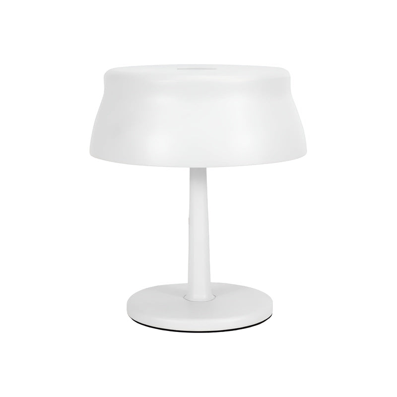 AlumaGlow Kabellose LED-Tischlampe | Touch-Dimmbar | Retro-Design | Wiederaufladbar | Aluminium Schwarz/Weiß