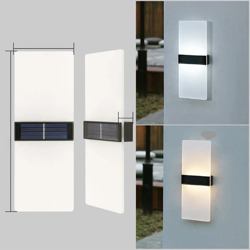 Solunara Solar-Wandleuchte Außen | Minimalistisches Design | IP65 Wetterfest | LED-Technologie | 58x30x140 cm