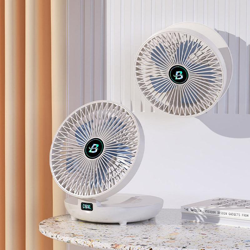 BriseFlex Faltbarer Tisch- & Wandventilator | Kabellos & Flüsterleise | 3 Geschwindigkeiten | Wiederaufladbar