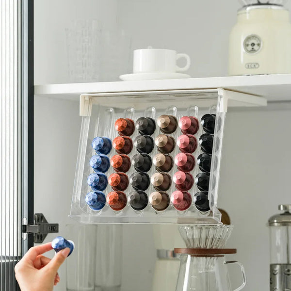 CafeTidy – Der stilvolle Kapsel-Organizer für deine Kaffeemaschine!