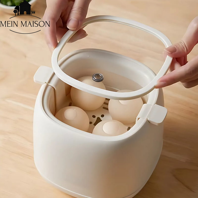 Elektrischer Eierkocher EggiCook | Perfekte Eier per Knopfdruck | Automatische Abschaltung | 4 Eier